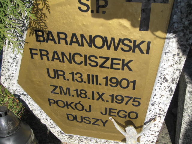 Franciszek BARANOWSKI 1901 Bolesławiec zakład gosp kom - Grobonet - Wyszukiwarka osób pochowanych