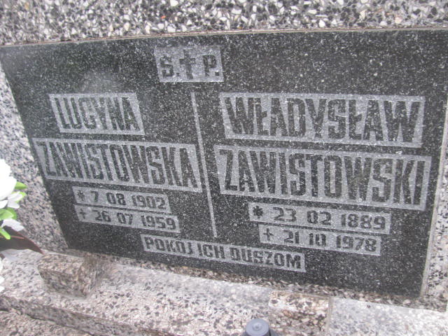 Lucyna ZAWISTOWSKA 1902 Bolesławiec zakład gosp kom - Grobonet - Wyszukiwarka osób pochowanych